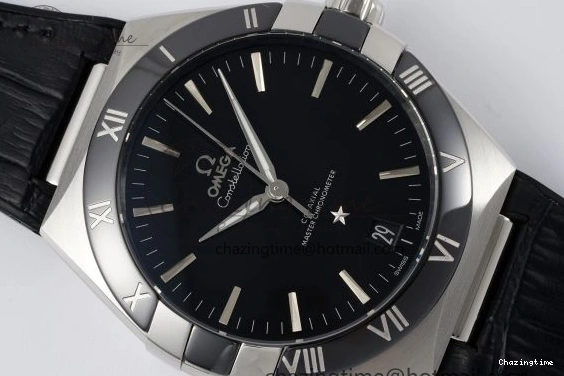 0303 Constellation Black Ceramic SS SBF 1:1 Best Edition Black Dial on Black Gummy Strap A8900 Super Clone TimelessDesign 7798